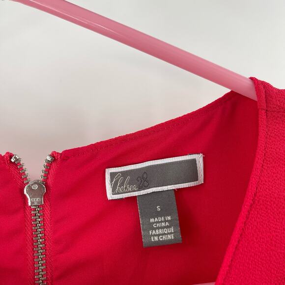 CHELSEA28 Dress Size Small Ruffle Back Fuchsia Pink Cocktail Evening Event - Picture 3 of 14